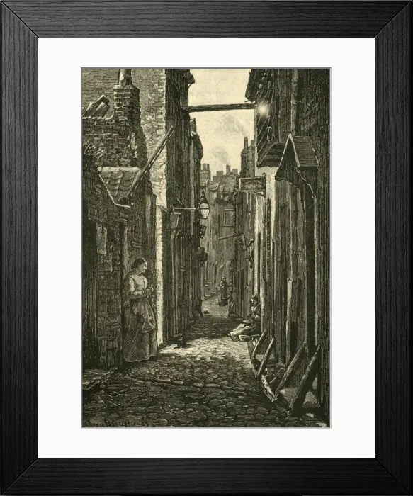 Framed Print : A Row, Yarmouth, 1898. Creator: Unknown Framed Print : A Row, Yarmouth, 1898. Creator: Unknown