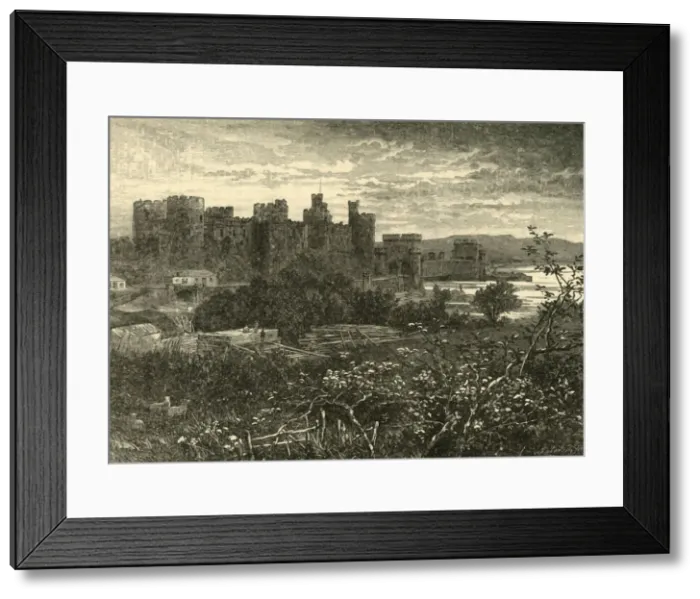 Framed Print : Conway Castle, from the Road to Llanrwst, 1898. Creator: Unknown Framed Print : Conway Castle, from the Road to Llanrwst, 1898. Creator: Unknown