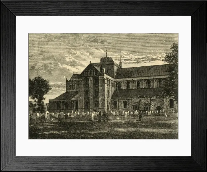 Framed Print : Romsey Abbey, 1898. Creator: Unknown Framed Print : Romsey Abbey, 1898. Creator: Unknown