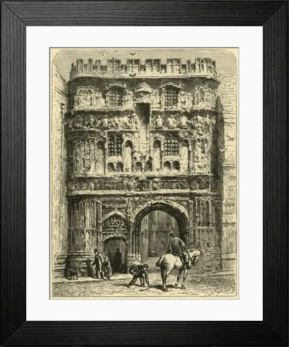 Framed Print : Christ Church Gateway, 1898. Creator: Unknown Framed Print : Christ Church Gateway, 1898. Creator: Unknown