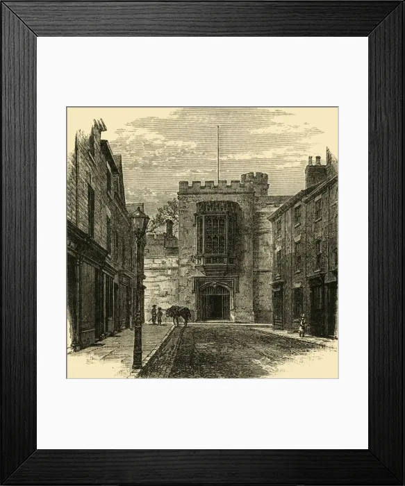 Framed Print : The School Gateway, 1898. Creator: Unknown Framed Print : The School Gateway, 1898. Creator: Unknown
