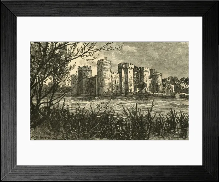 Framed Print : Bodiam Castle, 1898. Creator: Unknown Framed Print : Bodiam Castle, 1898. Creator: Unknown