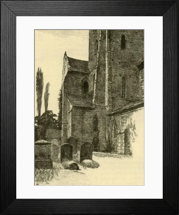 Framed Print : Abbey Dore Church - Exterior, 1898. Creator: Unknown Framed Print : Abbey Dore Church - Exterior, 1898. Creator: Unknown