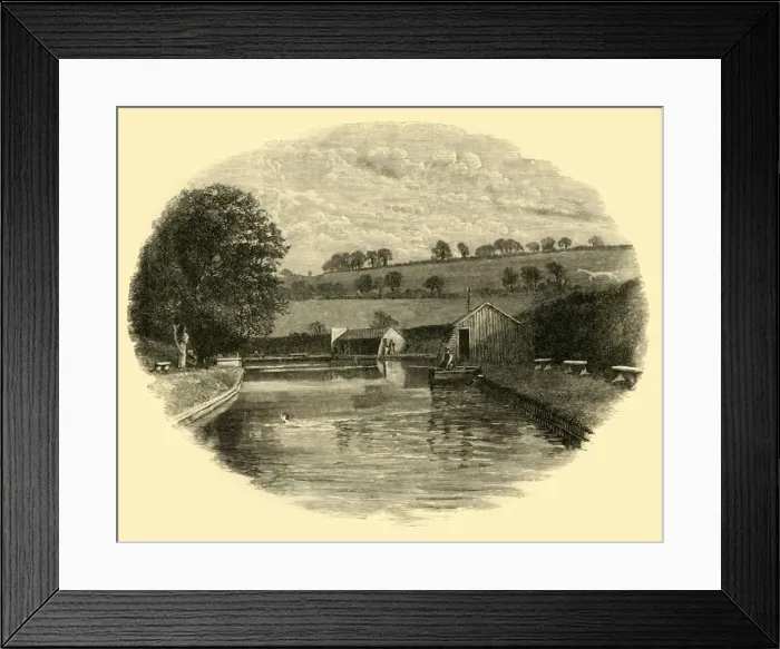 Framed Print : The Bathing-Place, 1898. Creator: Unknown Framed Print : The Bathing-Place, 1898. Creator: Unknown
