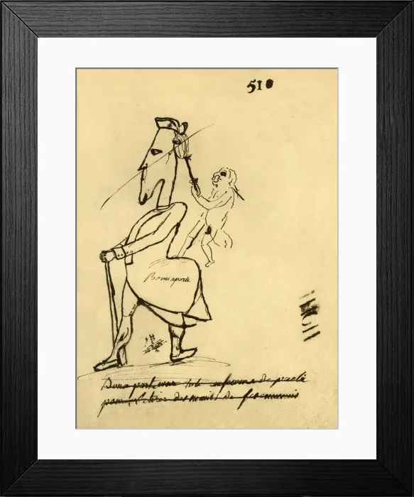 Framed Print : Caricature of Napoleon, 1779, (1921). Creator: Unknown