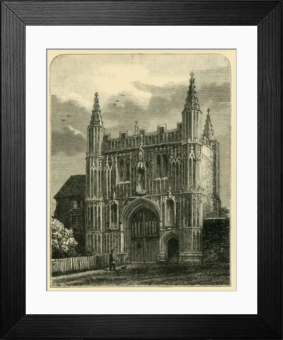 Framed Print : Gate of St. Johns Abbey, 1898. Creator: Unknown Framed Print : Gate of St. Johns Abbey, 1898. Creator: Unknown