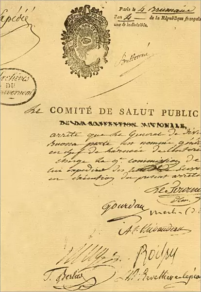 Decree of the Committee of Public Health, 26 October 1795, (1921). Creator: Unknown