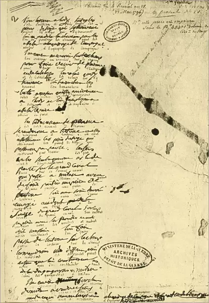 Decree by Napoleon Bonaparte, 23 May 1796, (1921). Creator: Unknown