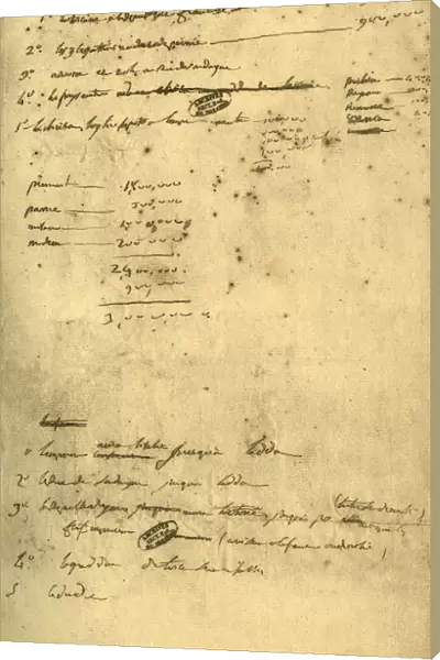 Notes regarding the Treaty of Leoben, March 1797, (1921). Creator: Napoleon Bonaparte I