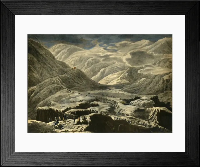 Framed Print : The French army crossing the St Bernard Pass, c1796, (1921). Creator: Francois Aubertin Framed Print : The French army crossing the St Bernard Pass, c1796, (1921). Creator: Francois Aubertin