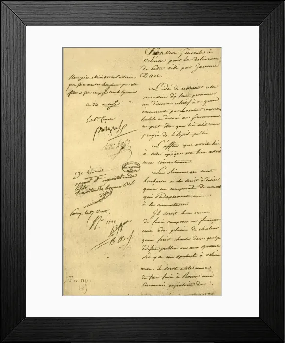 Framed Print : Report by the Minister of the Interior on the festival of Joan of Arc, 15 March 1803, (1921) Framed Print : Report by the Minister of the Interior on the festival of Joan of Arc, 15 March 1803, (1921)