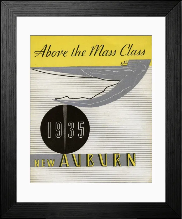 Framed Print : 1935 Auburn Above the Mass Class sales brochure. Creator: Unknown Framed Print : 1935 Auburn Above the Mass Class sales brochure. Creator: Unknown