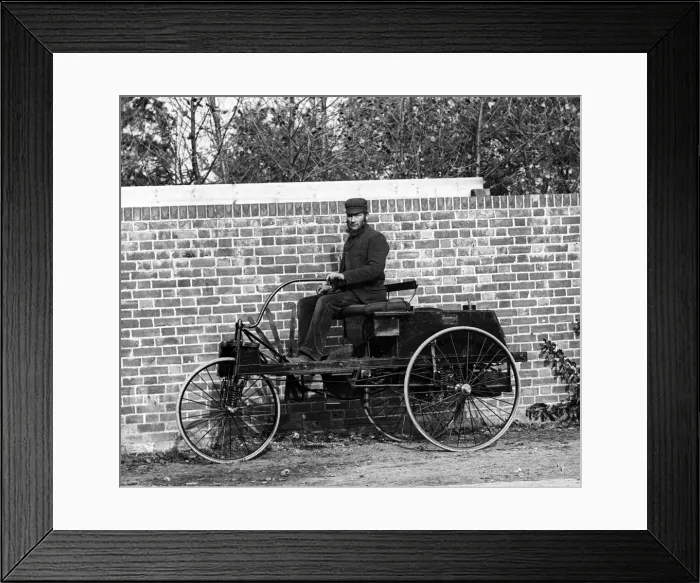 Framed Print : 1895 Knight 3 wheeler. Creator: Unknown Framed Print : 1895 Knight 3 wheeler. Creator: Unknown