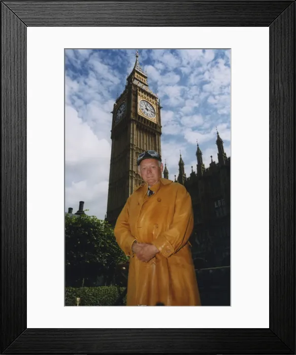 Framed Print : Lord Montagu at Houses of Parliament, London 1999. Creator: Unknown Framed Print : Lord Montagu at Houses of Parliament, London 1999. Creator: Unknown