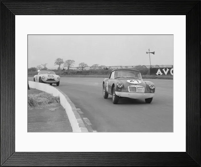 Framed Print : MGA twin cam, D. G. Dixon, Ecurie Chiltern, Silverstone 9th May 1959. Creator: Unknown Framed Print : MGA twin cam, D. G. Dixon, Ecurie Chiltern, Silverstone 9th May 1959. Creator: Unknown