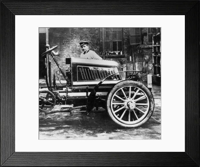 Framed Print : 1902 Mors with chauffeur. Creator: Unknown Framed Print : 1902 Mors with chauffeur. Creator: Unknown