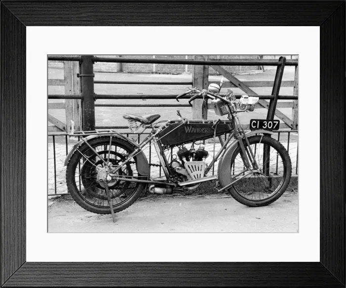 Framed Print : 1912 Wanderer motorcycle. Creator: Unknown Framed Print : 1912 Wanderer motorcycle. Creator: Unknown