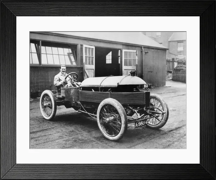 Framed Print : Napier L48 in 1905 with Newton. Creator: Unknown Framed Print : Napier L48 in 1905 with Newton. Creator: Unknown
