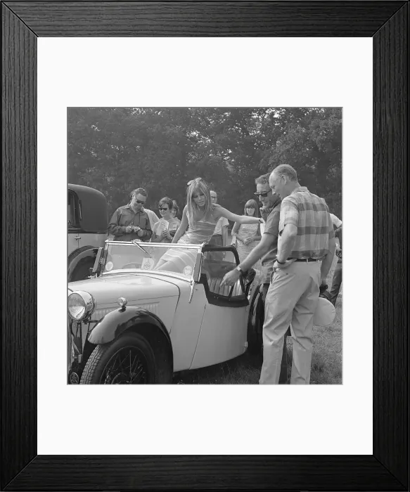 Framed Print : Lord Montagu with Peter Sellers and Britt Ekland at Beaulieu 1966. Creator: Unknown Framed Print : Lord Montagu with Peter Sellers and Britt Ekland at Beaulieu 1966. Creator: Unknown