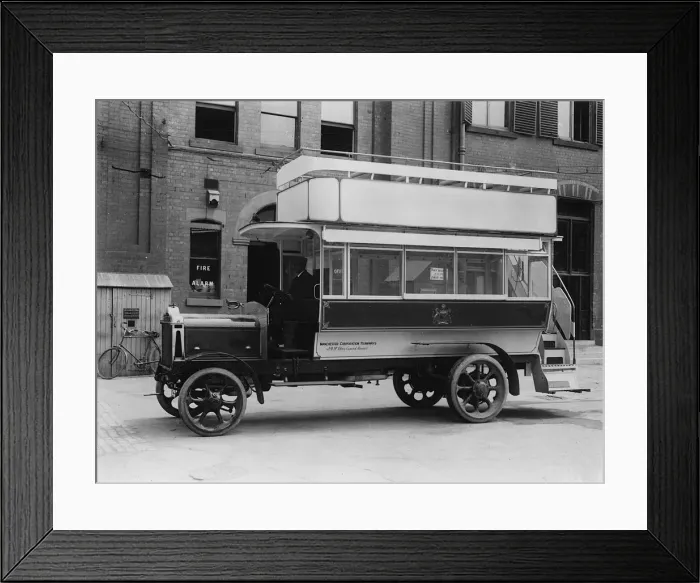 Framed Print : 1913 Daimler double deck bus. Creator: Unknown Framed Print : 1913 Daimler double deck bus. Creator: Unknown