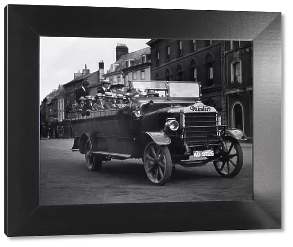1922 Daimler charabanc in Cirencester. Creator: Unknown