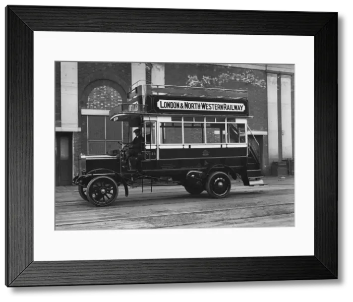 Framed Print : 1908 Commer bus. Creator: Unknown