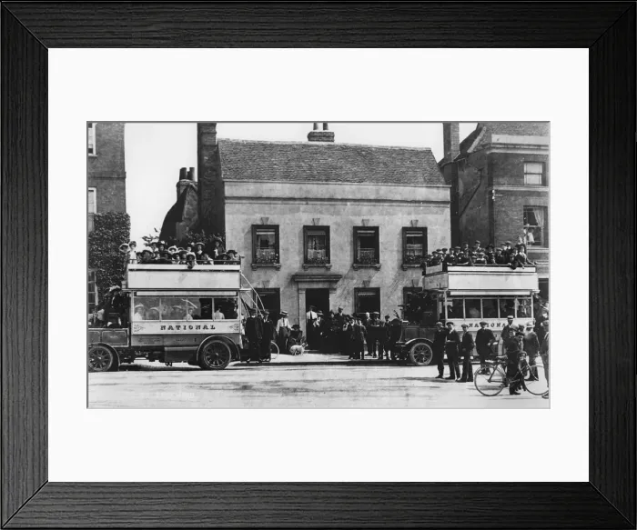 Framed Print : 1909 Clarkson steam buses. Creator: Unknown Framed Print : 1909 Clarkson steam buses. Creator: Unknown