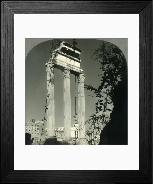 Framed Print : The Beautiful Columns of the Temple of Castor and Pollux, the Forum, Rome, Italy, c1930s Framed Print : The Beautiful Columns of the Temple of Castor and Pollux, the Forum, Rome, Italy, c1930s