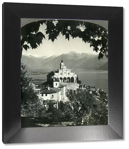 The Pilgrimage Church of Madonna del Sasso on Lake Maggiore near Locarno, Switzerland, c1930s