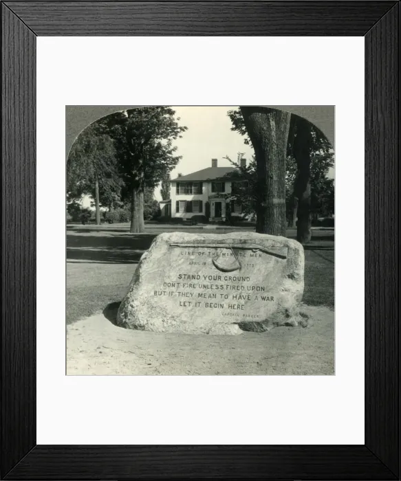 Framed Print : Where the Revolutionary War Began, April 19, 1775 - the Town Common, Lexington, Mass Framed Print : Where the Revolutionary War Began, April 19, 1775 - the Town Common, Lexington, Mass