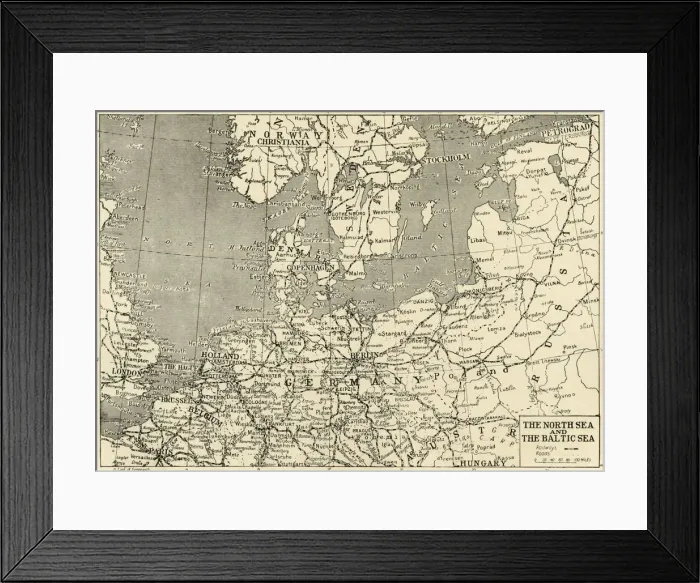 Framed Print : The North Sea and The Baltic Sea, 1915. Creator: Unknown Framed Print : The North Sea and The Baltic Sea, 1915. Creator: Unknown