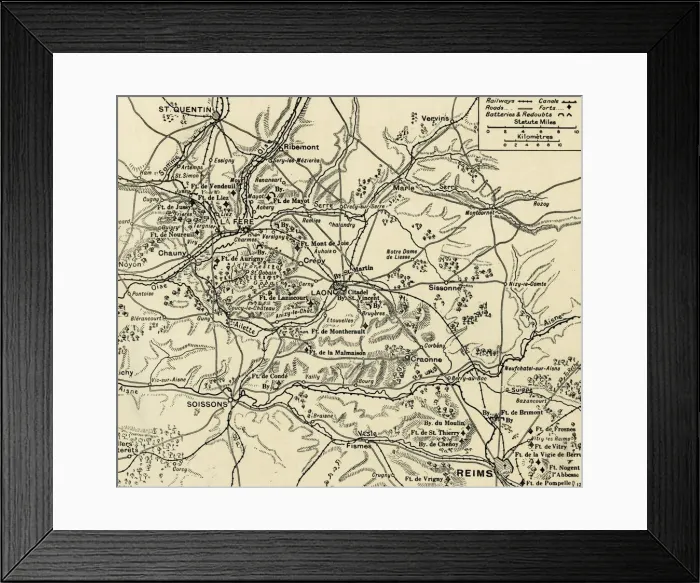 Framed Print : The Battlefields of the Aisne, Oise and Somme, 1915. Creator: Unknown Framed Print : The Battlefields of the Aisne, Oise and Somme, 1915. Creator: Unknown