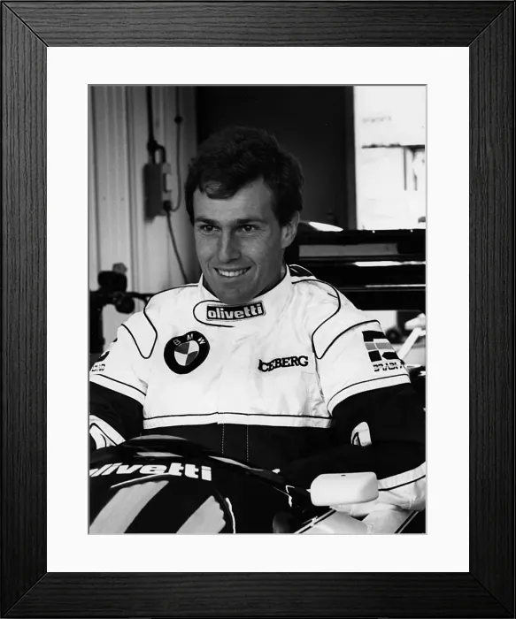 Framed Print : Andrea De Cesaris whilst driving for Brabham 1987. Creator: Unknown