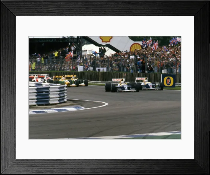 Framed Print : Williams Renault FW14B, Ricardo Patrese leads Nigel Mansell, 1992 British Grand Prix, Silverstone Framed Print : Williams Renault FW14B, Ricardo Patrese leads Nigel Mansell, 1992 British Grand Prix, Silverstone