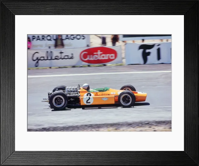 Framed Print : McLaren Ford, Bruce McLaren 1968 Dutch Grand Prix. Creator: Unknown Framed Print : McLaren Ford, Bruce McLaren 1968 Dutch Grand Prix. Creator: Unknown