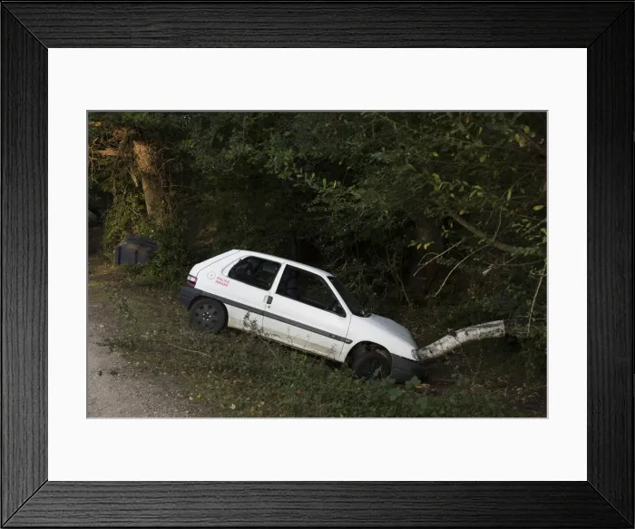 Framed Print : Citroen Saxo accident 2016. Creator: Unknown Framed Print : Citroen Saxo accident 2016. Creator: Unknown