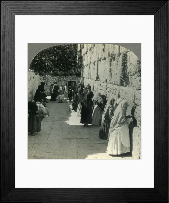 Framed Print : The Jews Wailing Place - Outer Wall of the Temple, Jerusalem, Palestine, c1930s Framed Print : The Jews Wailing Place - Outer Wall of the Temple, Jerusalem, Palestine, c1930s