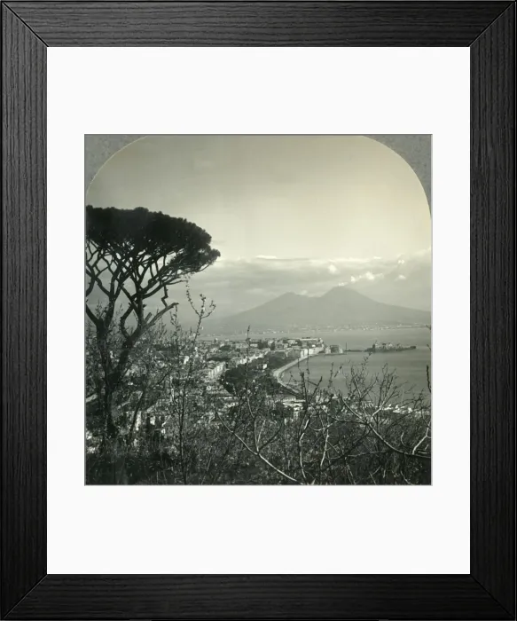 Framed Print : Vesuvius and Beautiful Naples from Posilipo Heights, Italy, c1930s. Creator: Unknown Framed Print : Vesuvius and Beautiful Naples from Posilipo Heights, Italy, c1930s. Creator: Unknown