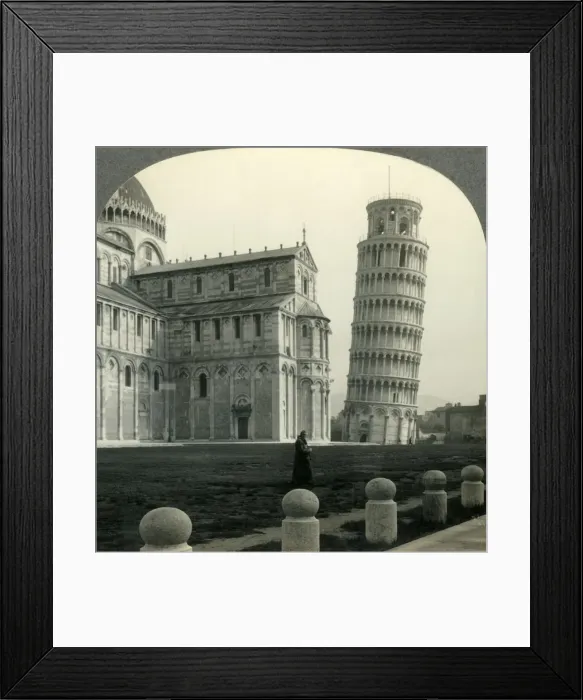 Framed Print : The Leaning Tower and Eleventh Century Cathedral, Pisa, Italy, c1930s. Creator: Unknown Framed Print : The Leaning Tower and Eleventh Century Cathedral, Pisa, Italy, c1930s. Creator: Unknown