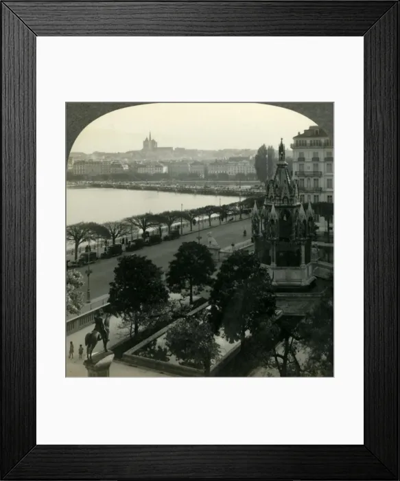 Framed Print : Lovely Geneva, Home of the League of Nations, Switzerland, c1930s. Creator: Unknown Framed Print : Lovely Geneva, Home of the League of Nations, Switzerland, c1930s. Creator: Unknown