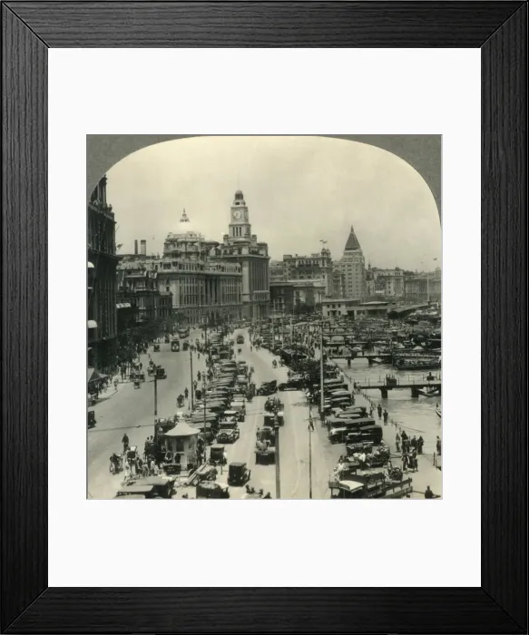 Framed Print : A Modern Metropolis of the Orient - The Bund, Shanghai, China, c1930s. Creator: Unknown Framed Print : A Modern Metropolis of the Orient - The Bund, Shanghai, China, c1930s. Creator: Unknown
