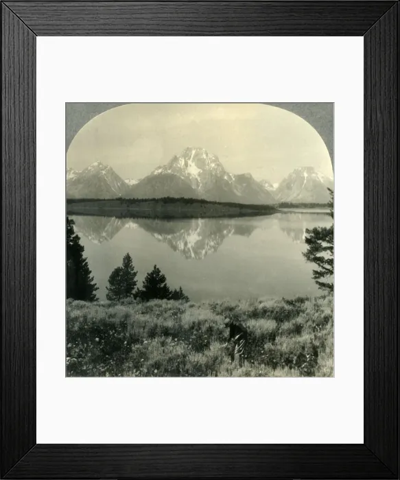 Framed Print : The Teton Mountains across Jackson Lake, near Yellowstone Nat. Park, Wyo. c1930s Framed Print : The Teton Mountains across Jackson Lake, near Yellowstone Nat. Park, Wyo. c1930s