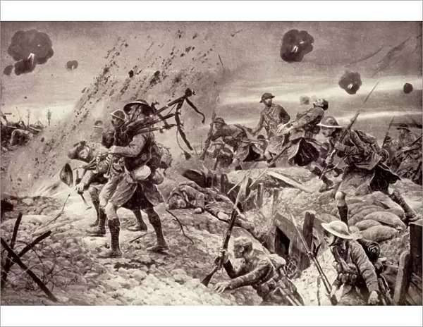 The Campbells are Coming! Brave Pipers Playing Highland Regiments to Victory, 1917
