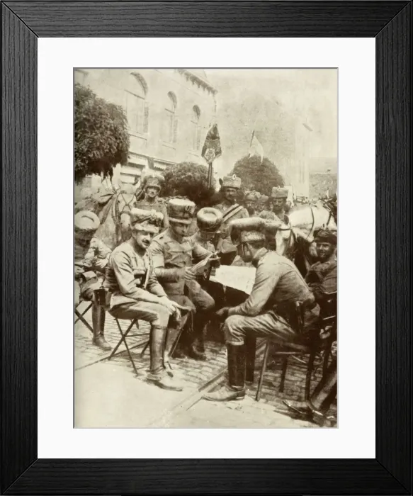 Framed Print : The Flower of the German Army in the Brussels Parade, 1915. Creator: Unknown Framed Print : The Flower of the German Army in the Brussels Parade, 1915. Creator: Unknown