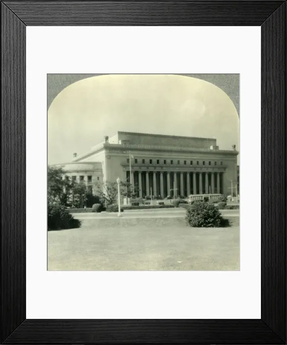 Framed Print : The Handsome Building of the Bureau of Posts, Manila, P. I. c1930s. Creator: Unknown