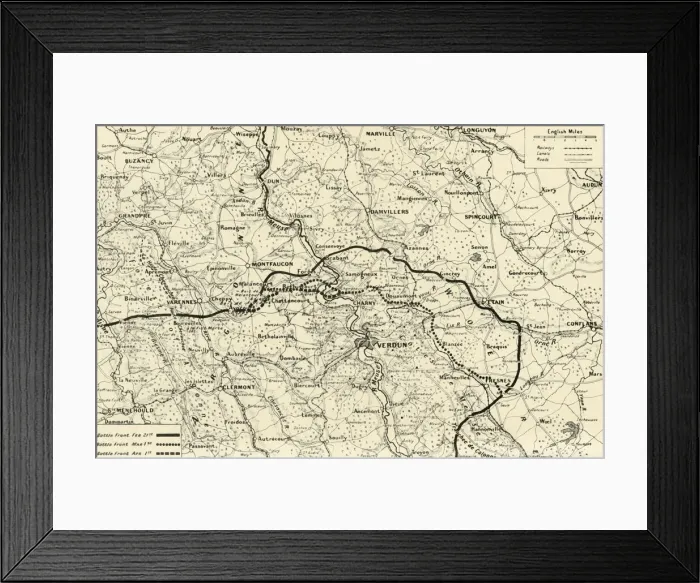 Framed Print : The Battle-Fronts in the Opening Stages of the Fight for Verdun, 1916. Creator: Unknown Framed Print : The Battle-Fronts in the Opening Stages of the Fight for Verdun, 1916. Creator: Unknown