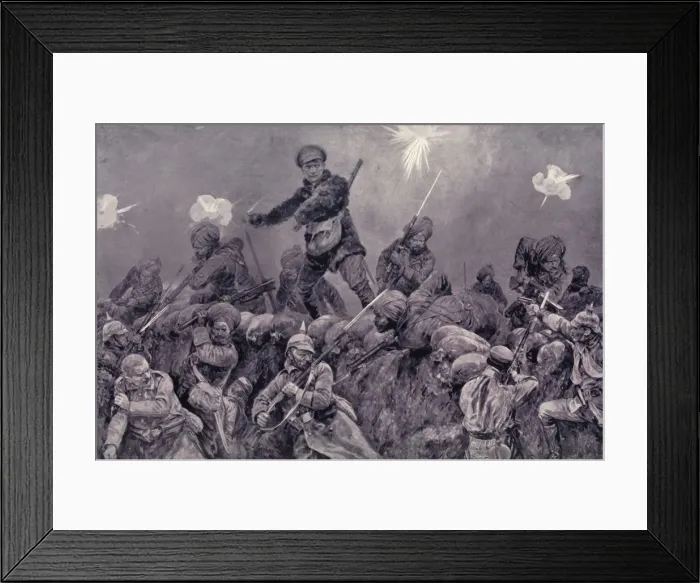 Framed Print : Magnificent Charge of Indian Troops Against the German Trenches, 1916. Creator: Unknown Framed Print : Magnificent Charge of Indian Troops Against the German Trenches, 1916. Creator: Unknown