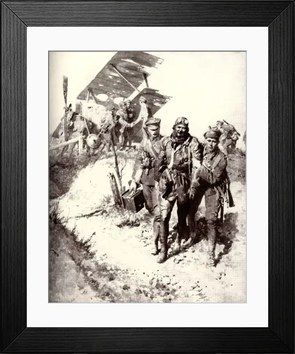 Framed Print : Air Sickness: Incident with the Royal Flying Corps in France, 1917. Creator: Unknown Framed Print : Air Sickness: Incident with the Royal Flying Corps in France, 1917. Creator: Unknown