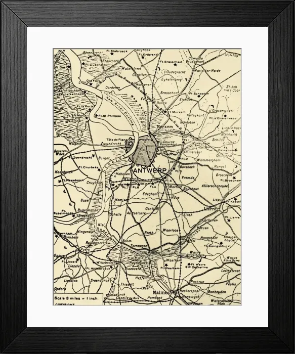 Framed Print : The District Round Antwerp, 1915. Creator: Unknown Framed Print : The District Round Antwerp, 1915. Creator: Unknown