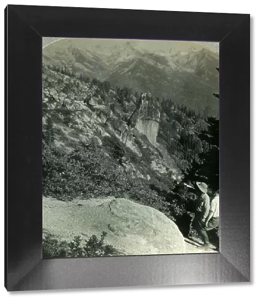 The Great Western Divide from Panther Gap, Sequoia Nat. Park, Calif. c1930s. Creator: Unknown